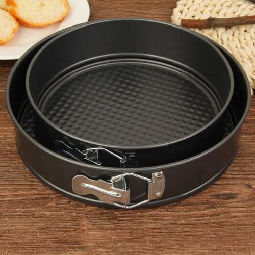 2Sizes 22cm 26cm Round Baking Tray Kitchen Baking Tools Carbon Steel Nonstick Bakeware Springform Pan Round Cake Pans