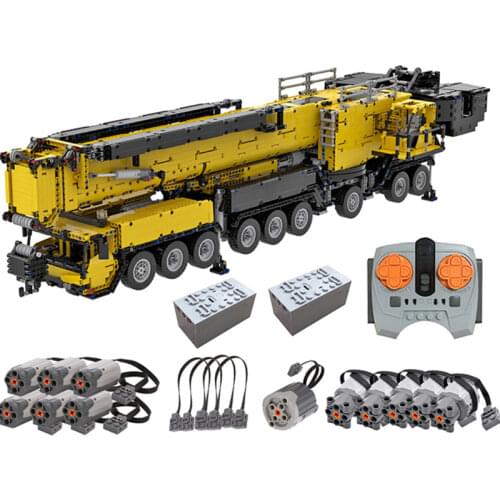 7354Pcs MOC LTM1750-9.1 V2.0 1:20 2.4G RC Mobile All-terrain Crane Building Blocks Construction Vehicle