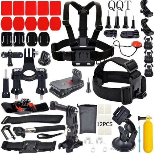 QQT For Gopro accessories tripod mounting set for go pro hero9 8 7 6 5 4 3 sjcam sj4000 for xiaomi kit yi 4 K Sports camera