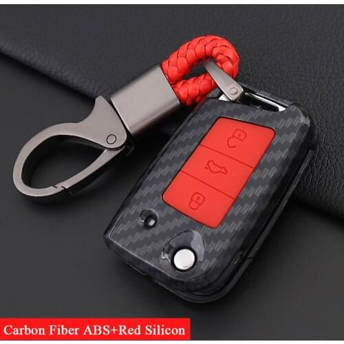 Fits Perfect 3 BTN For Volkswagen VW Skoda Octavia Karoq Touran Lamando keyfob Carbon fiber Car key case Cover key Housekeeper
