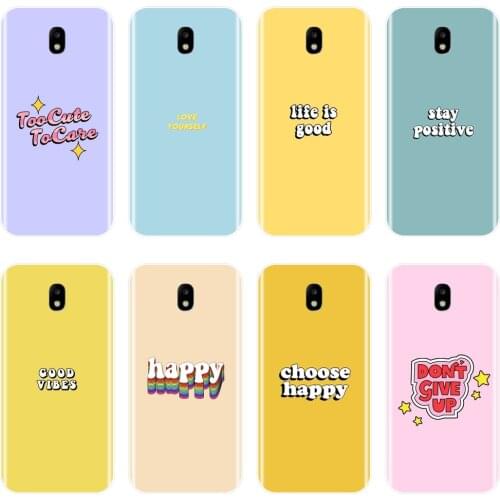 Yellow Quote Soft Silicone Phone Case For Samsung Galaxy J3 J5 J7 2015 2016 2017 J4 J6 J8 Plus 2018 J2 J5 J7 Prime Back Cover