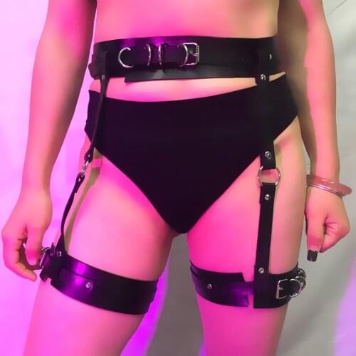 CKMORLS Erotic BDSM Bandage Leather Leg Harness Garter Sexy Body Strap Harness Adult Sex Products Leather Belts For Womens