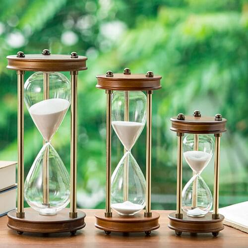 Nordic style Creative Wooden hourglass 15/30/60 minutes Timer modern art Simplicity Craftwork Home living room gifts Ornaments