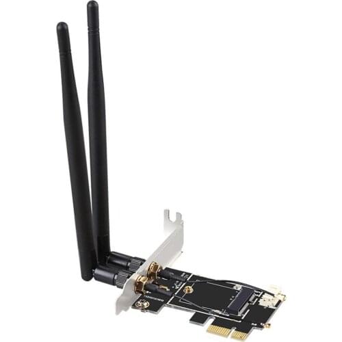 DIEWU Desktop Wireless WiFi Bluetooth Network Card Adapter PCIe to M.2 Expansion Card Wifi Adapter M.2 for NGFF