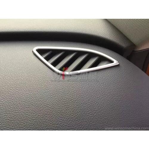 For Audi Q3 2012 2013 2014-2017 Interior Moulding Dashboard Air Conditioner Trim Cover Chrome Car Styling Tuning Accessories