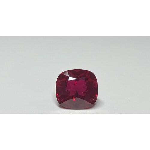 Moisangna Cushion Shape 10x10mm Red Ruby Gemstone Lab Created Stone for Earring Jewelry