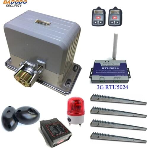 Automatic gate motor 1800KG sliding gate door opener Kits with IR sensor 3G GSM door opener loop detector for home security