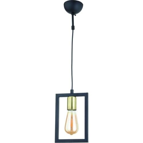 Eray Lighting Square Single Black Pendant Lamp Chandelier