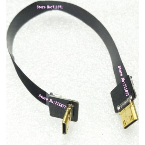 Camera UAV unmanned aerial vehicle Type C Mini HDMI Cable Line Right Angle Up Bend HD Aerial Photography FPV HDMI Line Cable