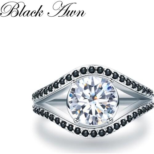 Classic 925 Sterling Silver Jewelry Trendy Wedding Rings for Women Engagement Ring Bague Femme Bijoux Fashion Anillos Mujer C086