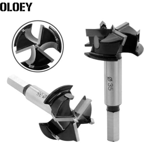 3 Flutes Carbide Forstner Tip 35mm Hinge Drill Bit Boring Wood Auger Cutter Woodworking Tools Kit Hole Saw Cutter Milling Opener