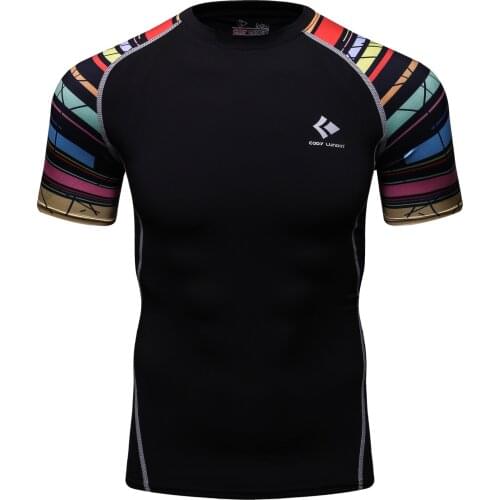 2020 Cody Lundin brand New Fitness Gym Rashguard Men short Sleeve Printed T-Shirt Outdoor Sport Tights Compression Rashguard