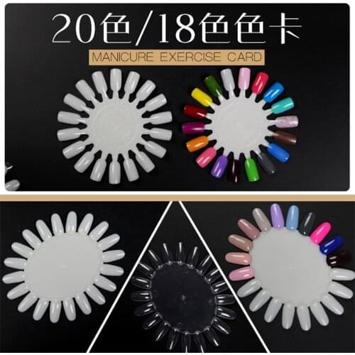 New 5Pcs/Set Short False Nail Art Tips Sticks Polish Display Fan Practice Tool Board Nails Tools Makeup Natural Clear Full Cover