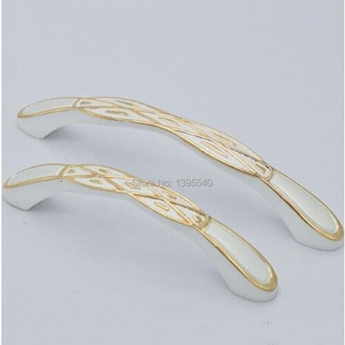 New 96mm Cabinet Drawer Handles Euro-Style Bedroom Furniture Door Knobs White Knobs Closet Handle Drawer Pulls Bars