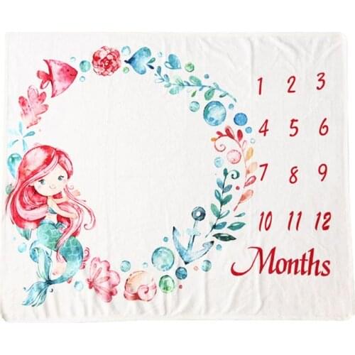 12 Monthly Baby Milestone Blanket Monthly Baby Blankets Newborn Soft Baby Photography Props Background Blanket photo