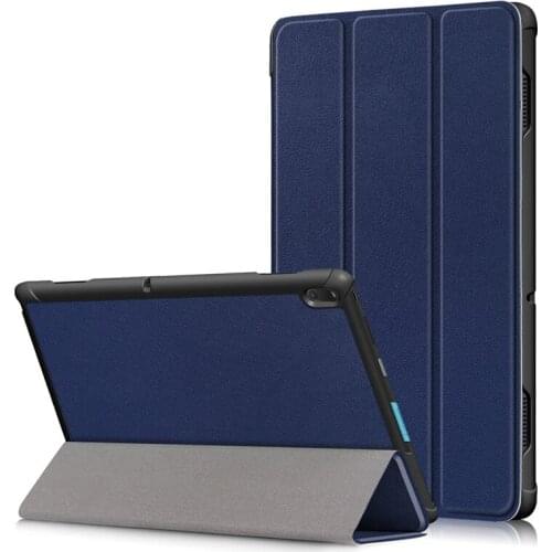 Solid Color case For Lenovo Tab E10 TB-X104F 10.1inch Folding Stand Smart PU leather Cover