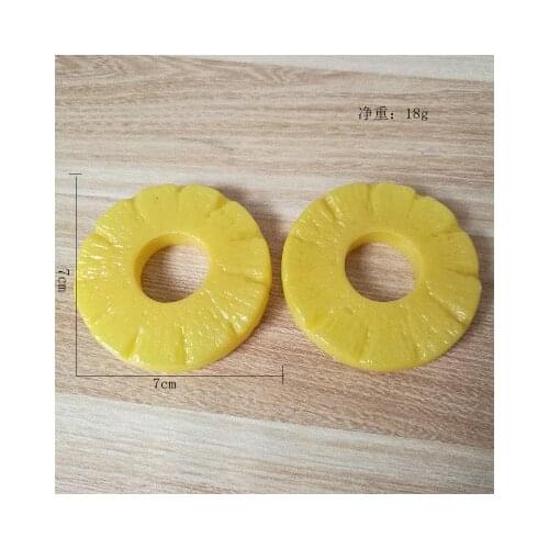 Food Plastic Fruit Pineapple Cutting Slice Model Simulation Toys Educational Pretend Play Kid Children House Toy Fake 2021