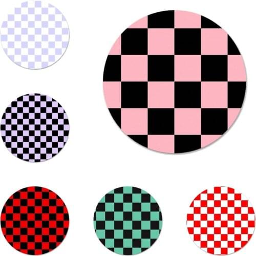 Checkerboard Checkered Icons Pins Badge Decoration Brooches Metal Badges For Clothes Backpack Decoration