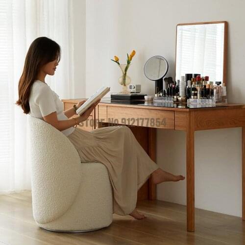 Makeup stool dressing table stool manicure chair ins bedroom light luxury minimalist backrest stool household makeup chair net