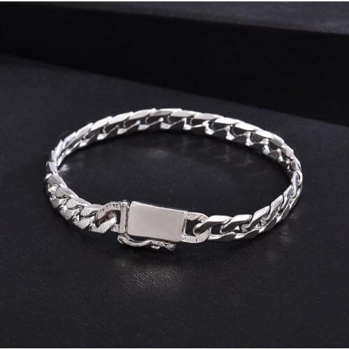 Temperament Fashion Solid Color 10mm Neutral High-end Sideways Square Buckle Bracelet Jewelry Hot Wedding New Style Hot Sale