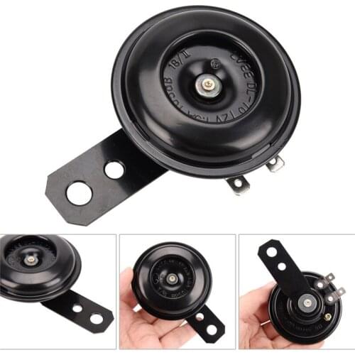 Universal Motorcycle Electric Horn kit 12V 1.5A 105db Waterproof Round Loud Horn Speakers for Scooter Moped Dirt Bike ATV