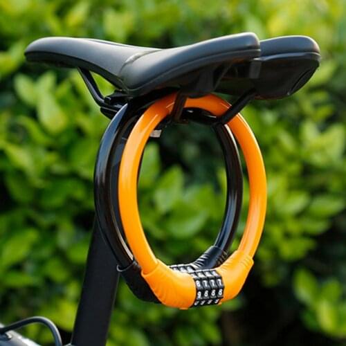 Bike Code Lock Mountain Bike Anti-theft Safety Lock Durable Zinc Alloy PVC Password Lock Cycling Accessories Bicycle Equipment