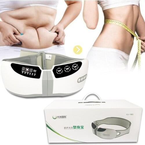Chargeable Ultrasound Laser Slimming Belt Vibrator Weight Loss Fat Burning Laser Abdominal Muscle Stimulator Waist Massager GD-S