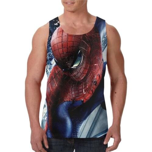 2021 Summer Bodybuilding Spider 3D Printed Movie Men Vest Compression Shirts Male Singlet Tops&Tees Fitness Bodybuilding