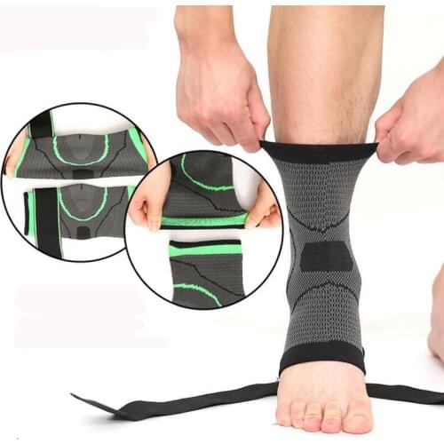 1 pcs Four-sided 3D weaving elasticity Adjustable ankle support brace Guard Pad nylon strap fitness heel protector gym equipment