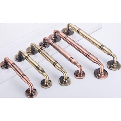 1PCS European Antique Copper Cabinet Handles and Knobs Wardrobe Drawer Door Pulls Furniture Hardware