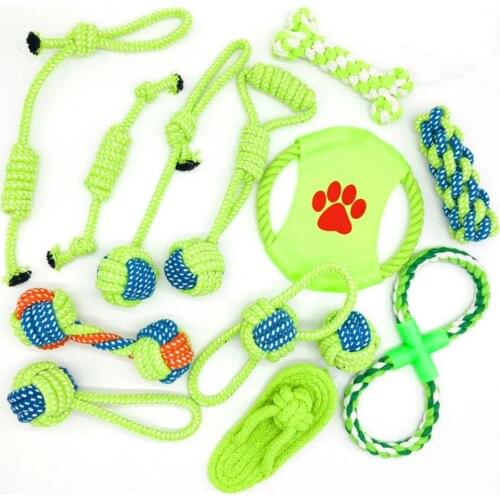 13 Style Pet Dog Toys Dog Interactive Chewing Rope Ball Toys for Large Small Dogs Chew Molar Toy Training Playing Teeth Clean