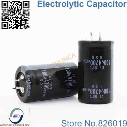 2pcs/lot 100V 4700UF Radial DIP Aluminum Electrolytic Capacitors size 30*50 4700UF 100V Tolerance 20