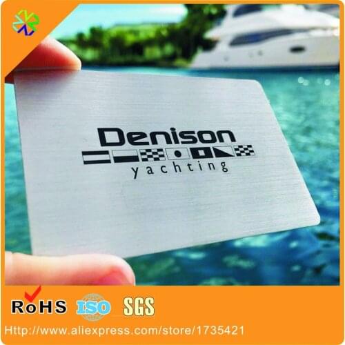 2018 Accept custom high end fancy white metal visit card blank