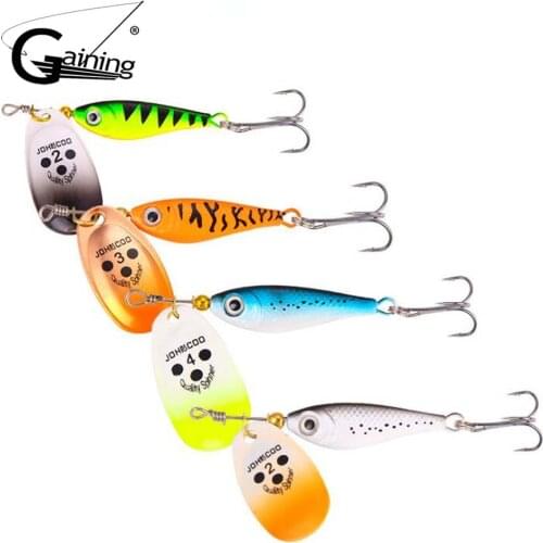 4pcs/lot Spinner Bait Sequin Spoon Metal Fishing Lure 11g 15g 20g Artificial Hard Spinner Spoon Lure with Treble Hook