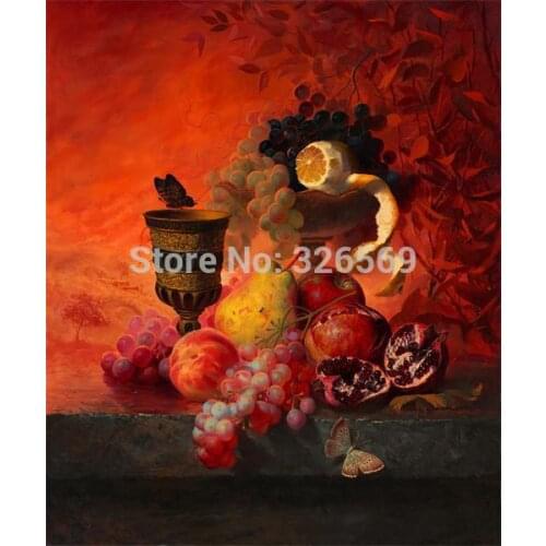Free shipping classic painting Pomegranate & grapes printed oil painting on canvas BMF1405A