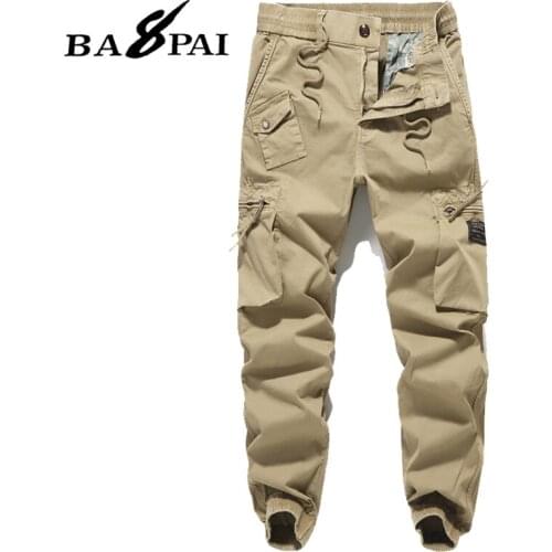 BAPAI Mens Street Hip-hop Style Trousers Oversized Cargo Pants Fashionable k Overalls Outdoor Leisure Slim Pants