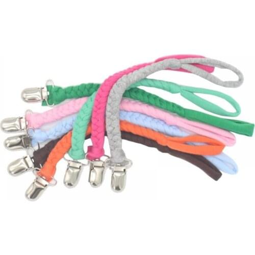 1/4Pcs Baby Nipple Holder Soother Chain For Infant Baby Teether Accesories Delicacy Handmade Weave Leather Pacifier Clips Chain