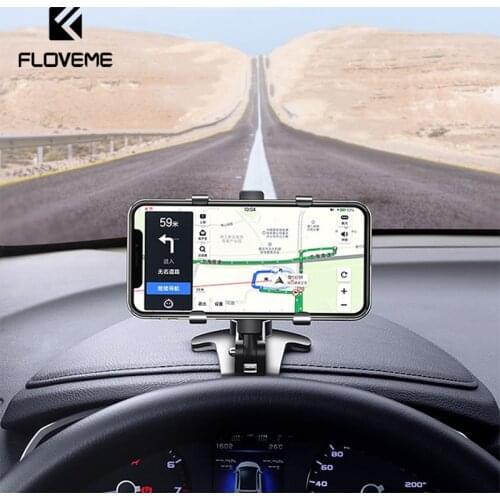 FLOVEME Dashboard Car Phone Holder Cell phone Support Smartphone Easy Clip Mount Stand GPS Bracket Mobile Phone Holder for phone