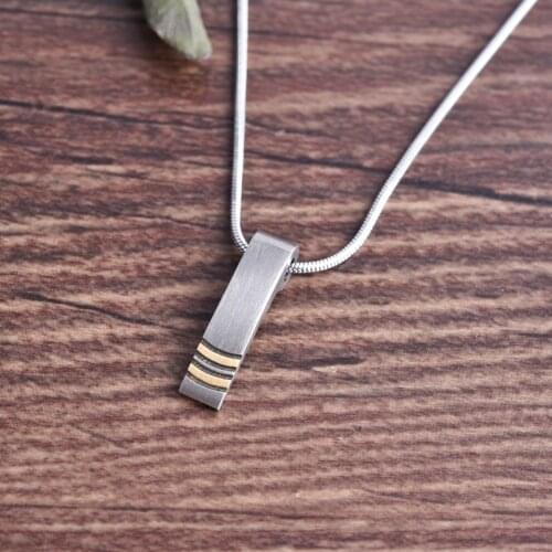 Soul Men Long Whistle Shape Arc Groove Design Pure Pendant Necklace For Women Men Unisex Particular Jewelry Gift TI024P