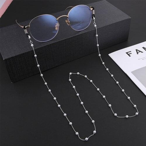Hot New Pearl Glasses Neck Strap Chain for Women Beaded Sunglasses Mask Anti-Lost Rope Eyewear Cord Jewelry Decoration