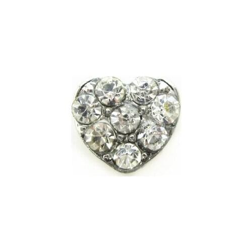 Hot selling 50pcs/lot crystal heart floating charms living glass floating pendant lockets charms