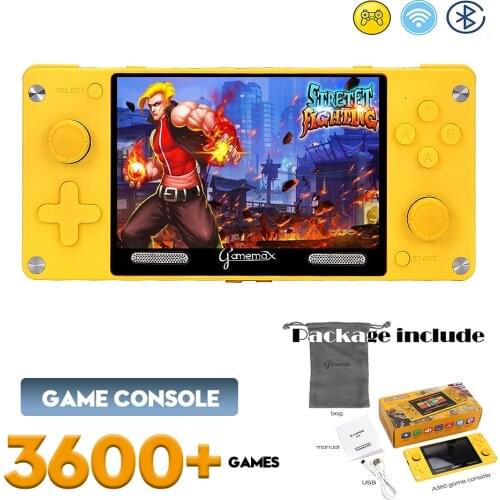 2021 A380 Retro Portable Mini Handheld joystick Console 32GB 4.0 Inch HD IPS Screen Kids Video Game Player Built-in 3600+ Games