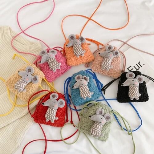 Raged Sheep Girl Coin Purse Childrens Wallet Small Change Bag Plush Mini Baby Shoulder Handbag Cute Princess Messenger Bags