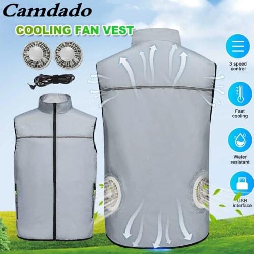 Summer New Cooling Clothing Fan USB Smart Charging Vest Jacket Air Conditioning Men Women Outdoor Breathable Cool Working Coat