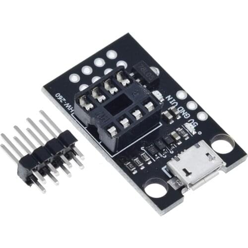 TZT ATtiny13A / ATtiny25 / ATtiny45 / ATtiny85 Pluggable ATTINY Development Programming Bare Board