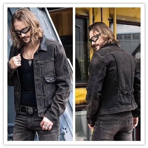 Uglybros motorbike jacket mens motorcycle jacket for Halley for Kawasaki jacket Vintage distressed denim jacket moto jacket