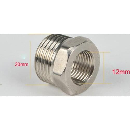 1/2" BSP Male Turn 1/4" BSP Female201 Stainless Steel Pipe Fitting Hex Bushing Fitting Coupler