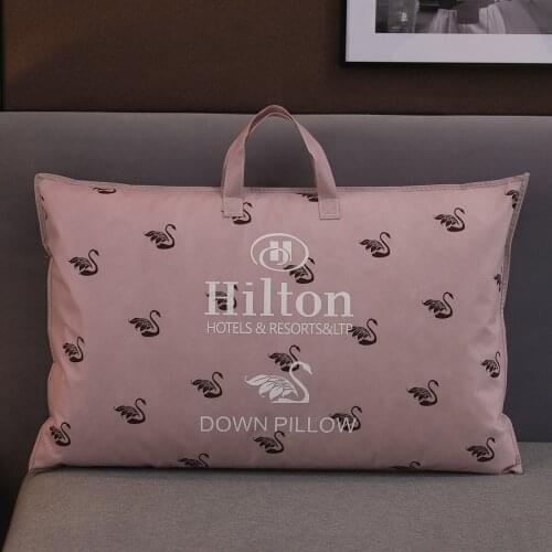 New Hilton solid color hotel home pillow manufacturers direct pillow five star hotel pillow core vacuum compression packaging