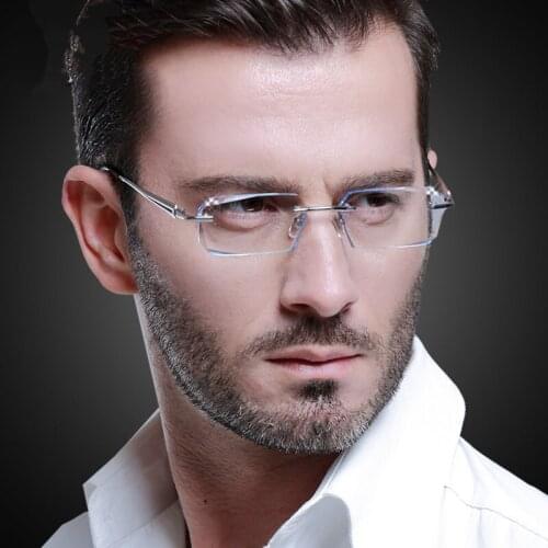 ART Rimless 8003 Customized myopia glasses for man ultra light pure titanium