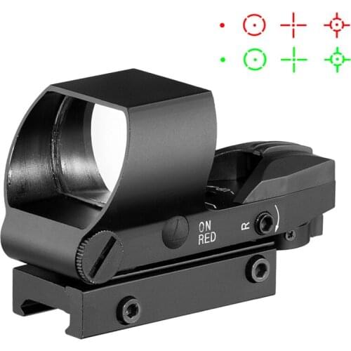 Red Dot Scope Riflescope Optics Tactical Red/Green 4 Reticle Dot Reflex Optics Sight Scope holograph for Hunting fit 20mm Rail